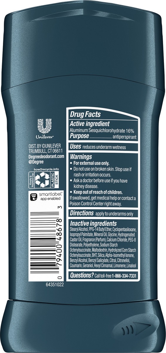 slide 7 of 9, Degree Men Sage & Ocean Mist Antiperspirant Deodorant, 2.7 oz