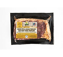 slide 1 of 1, SunFed Ranch Grass Fed Beef Striploin Steak Boneless Service Case, per lb