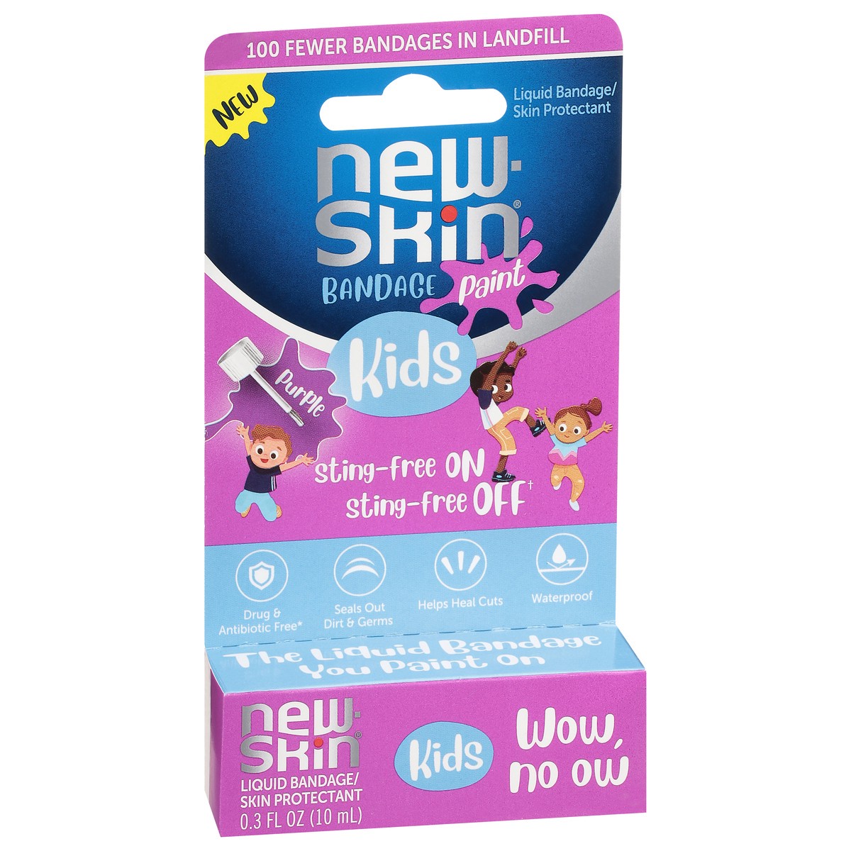 slide 3 of 9, New Skin Kids Purple Liquid Bandage 0.3 fl oz, 0.3 fl oz