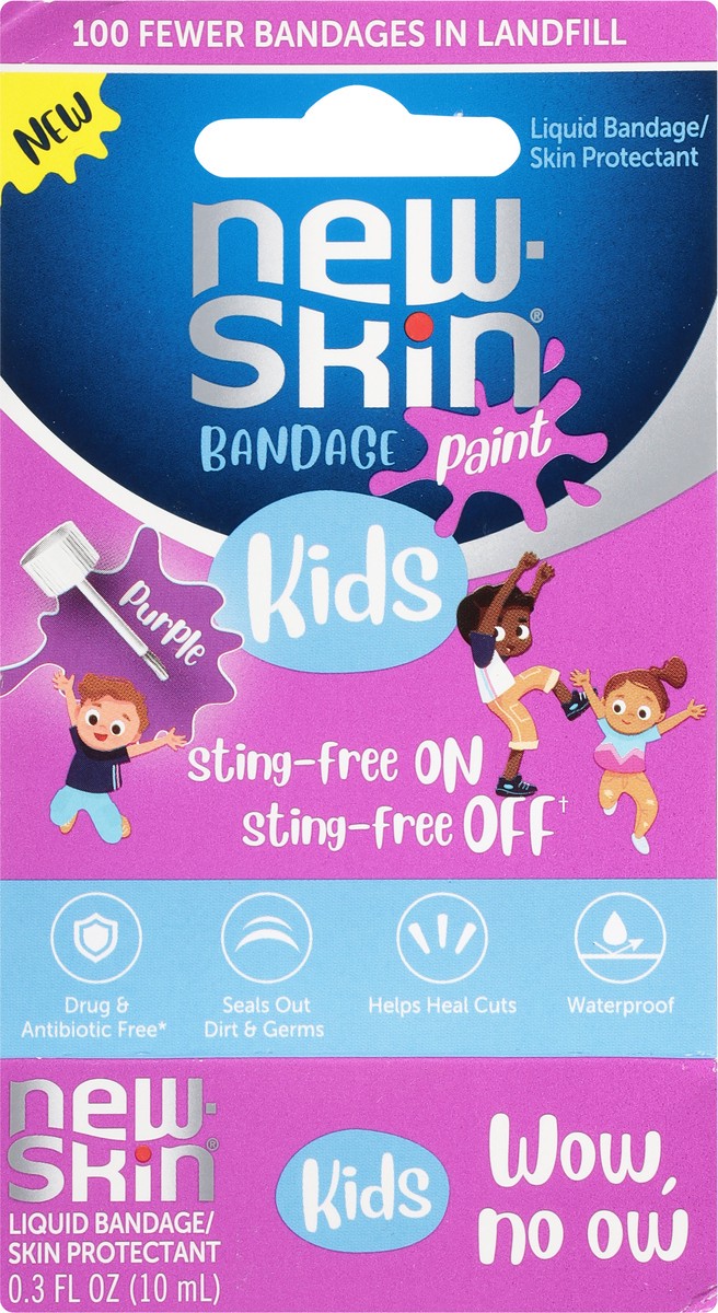 slide 9 of 9, New Skin Kids Purple Liquid Bandage 0.3 fl oz, 0.3 fl oz
