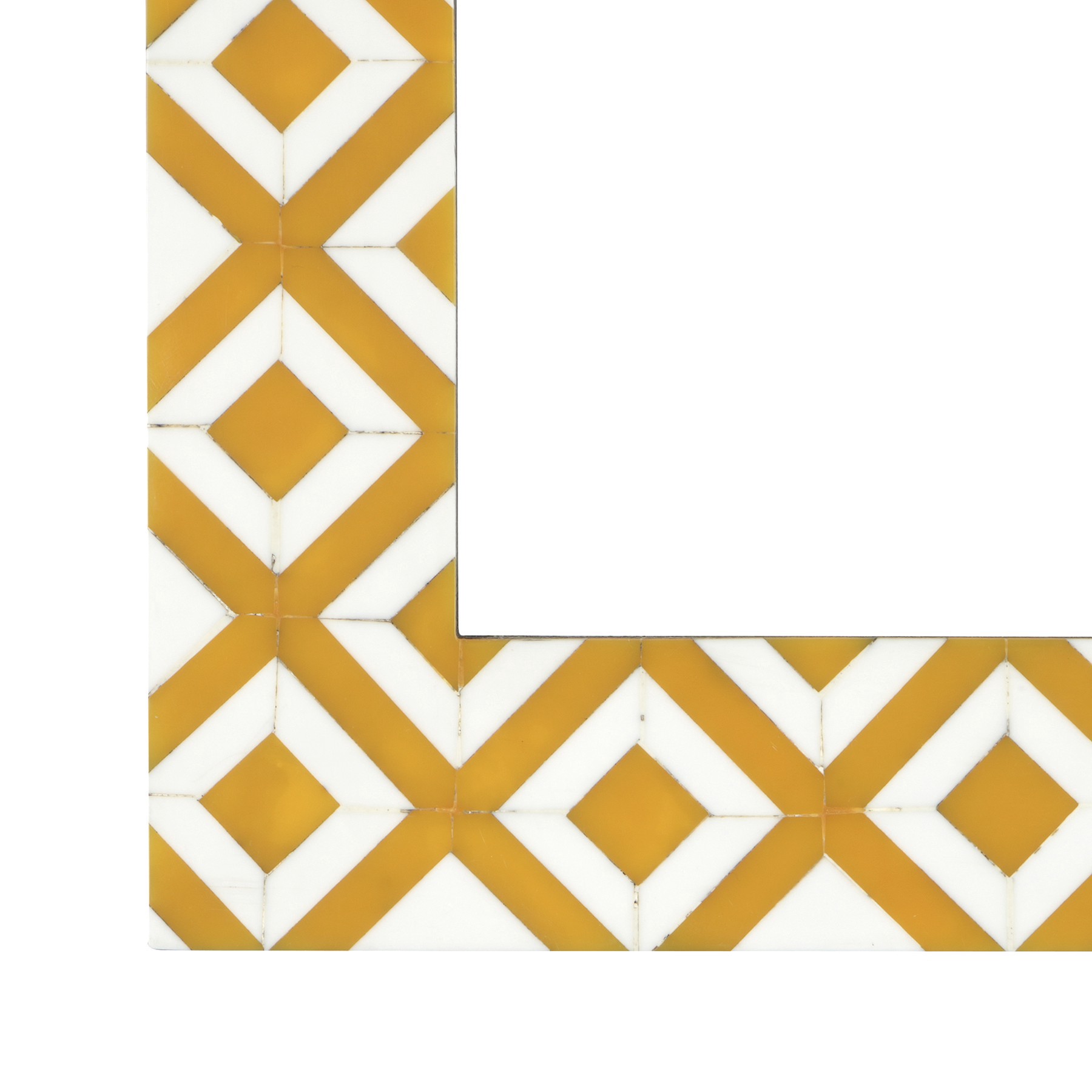 slide 3 of 3, 4" X 6" Yellow & White Tile Tabletop Frame, Treasured Finds By Ashland, 4 in x 6 in