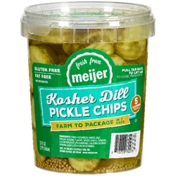 Fresh from Meijer Kosher Dill Pickle Chips, 32 oz
