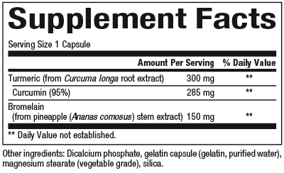 slide 2 of 2, Natural Factors Turmeric & Bromelain, 72 g