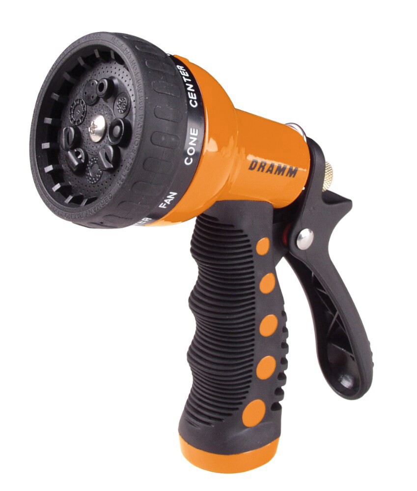 slide 1 of 1, Dramm 9-Pattern Revolver Spray Nozzle - Orange, 1 ct