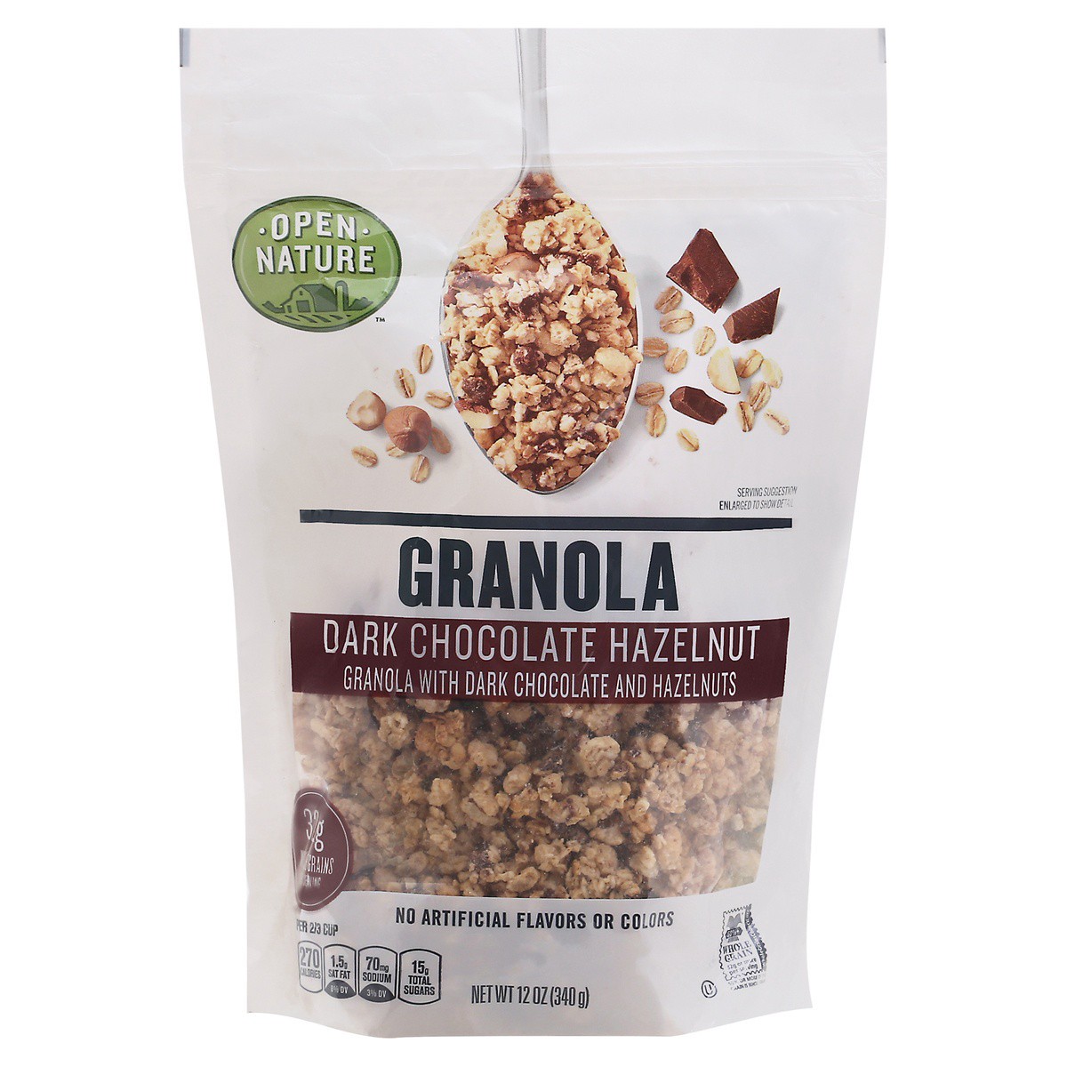 slide 1 of 9, Open Nature Granola Dark Chocolate Hazelnut Heaven, 12 oz