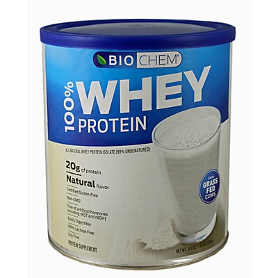 slide 1 of 1, Biochem Whey Protein Natural, 24.6 oz