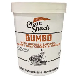 Blount Clam Shack Gumbo With Uncured Sausage, White Meat Chicken & Shrimp, Soup, 30 oz Bag-in-Cup