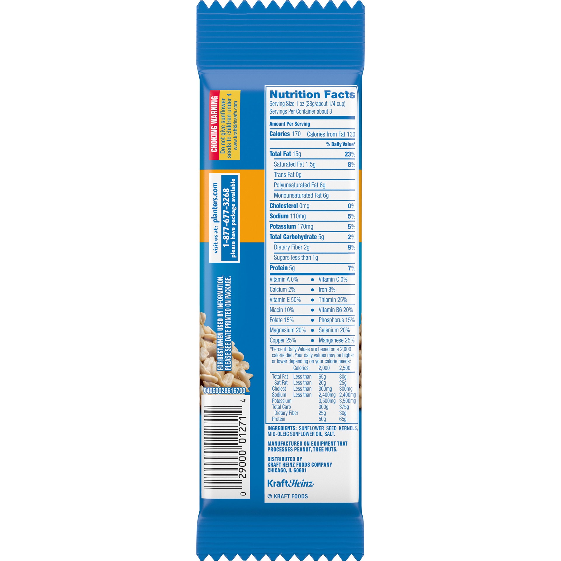 slide 5 of 5, Planters Snack Nuts Tube, 3 oz