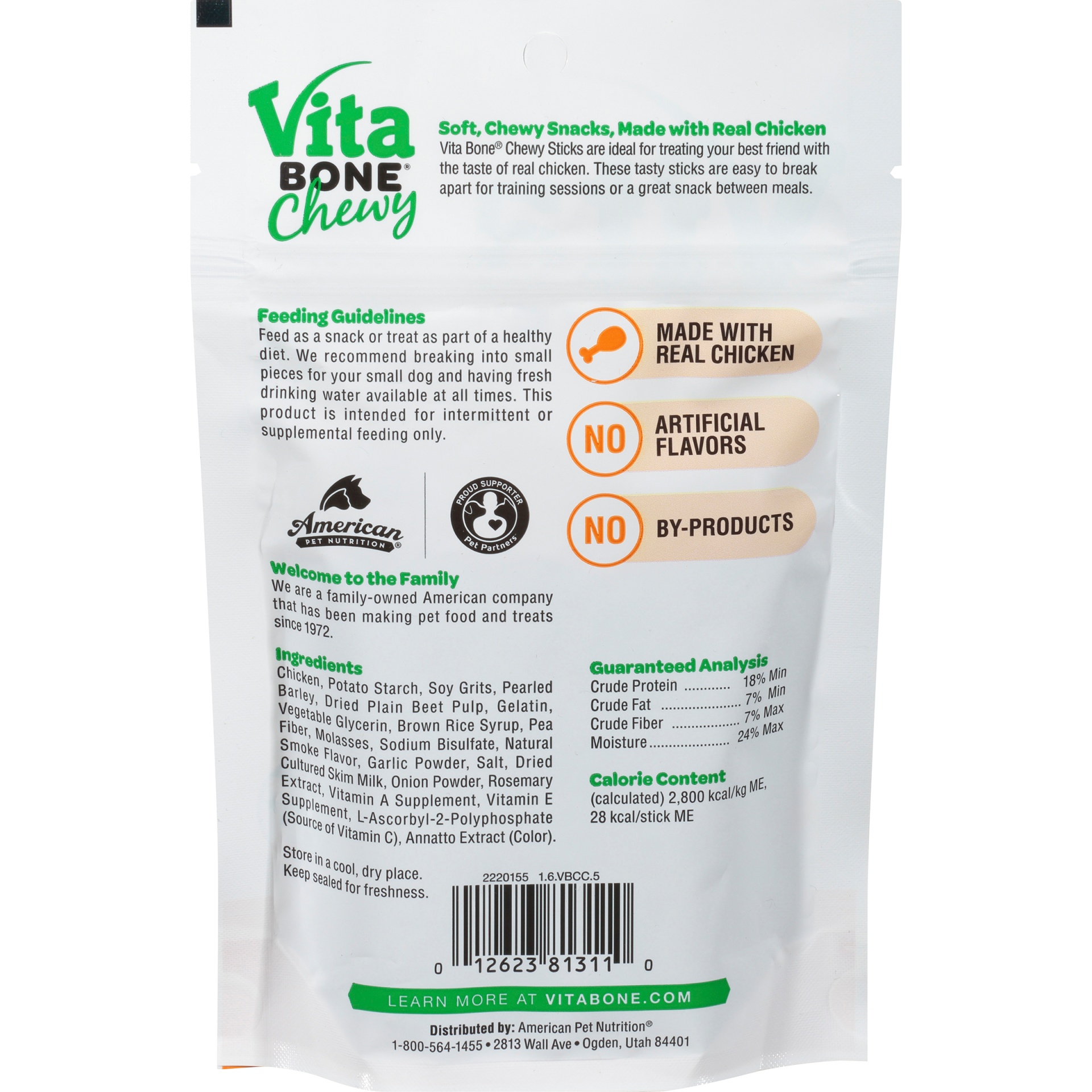 slide 6 of 9, Vita Bony Chewy Chicken Flavor Dog Treats, 3 oz