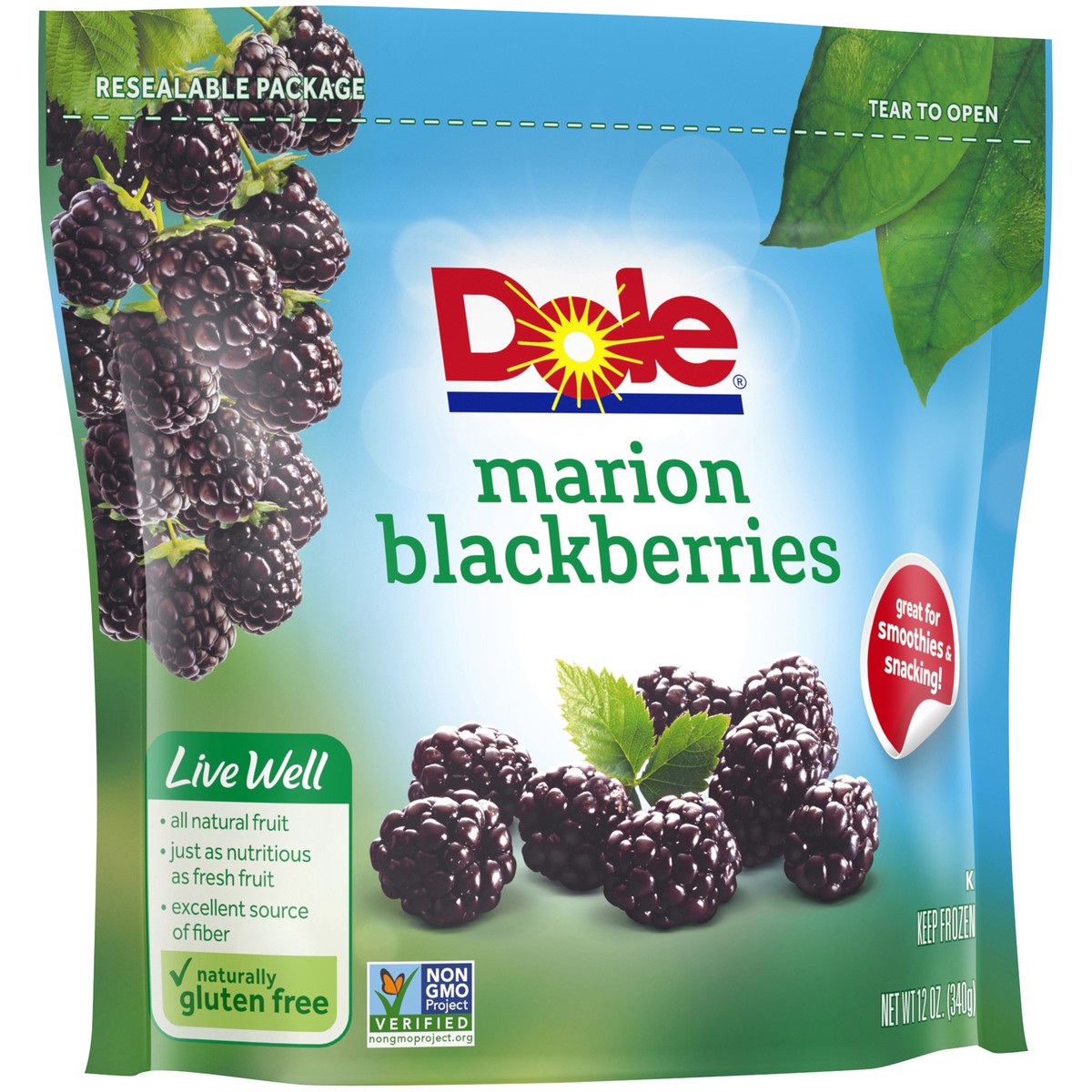 slide 2 of 9, Dole Marion Blackberries 12 oz. Bag, 12 oz