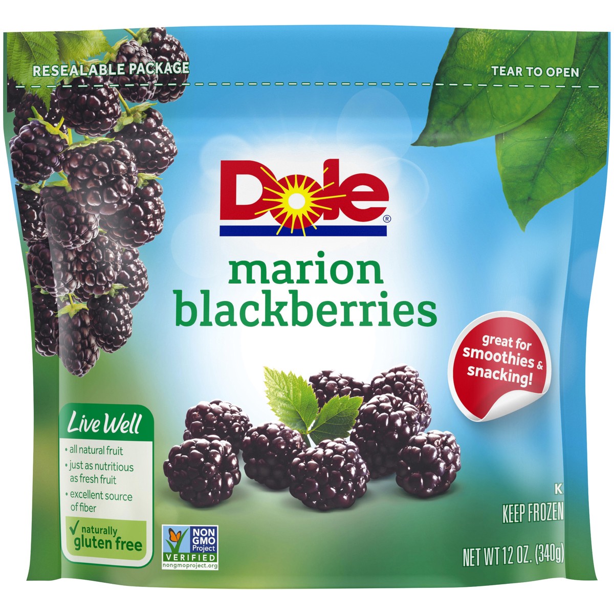 slide 1 of 9, Dole Marion Blackberries 12 oz. Bag, 12 oz