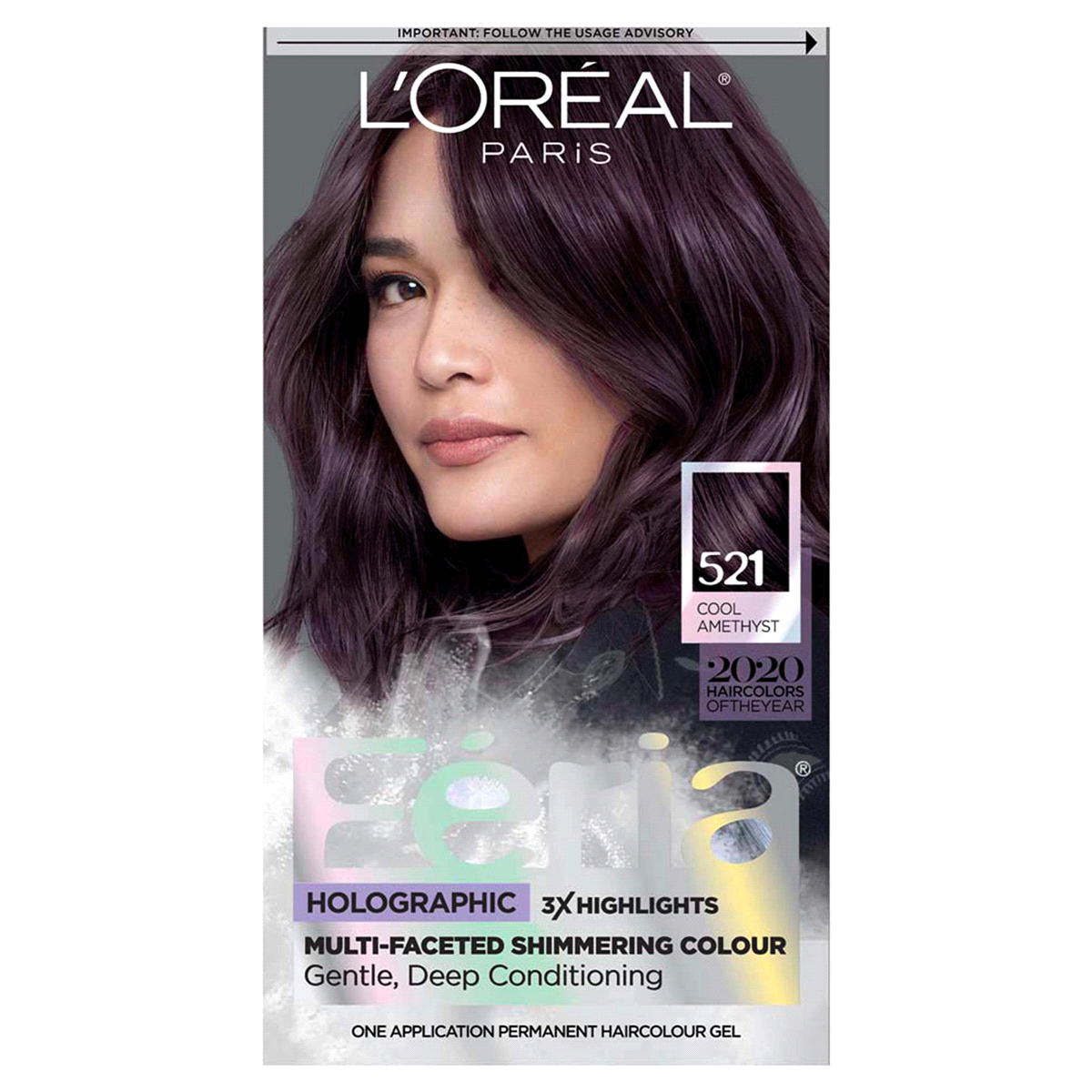 slide 1 of 1, L'Oréal Feria Permanent Hair Color Gel - Cool Amethyst, 1 ct