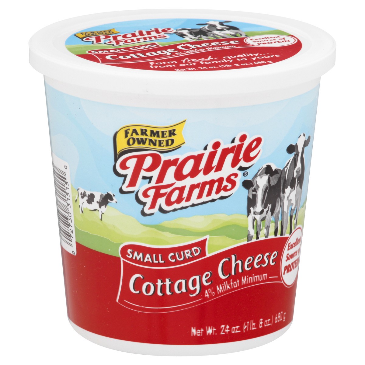 slide 7 of 9, Prairie Farms Small Curd 4% Milkfat Minimum Cottage Cheese 24 oz, 24 oz