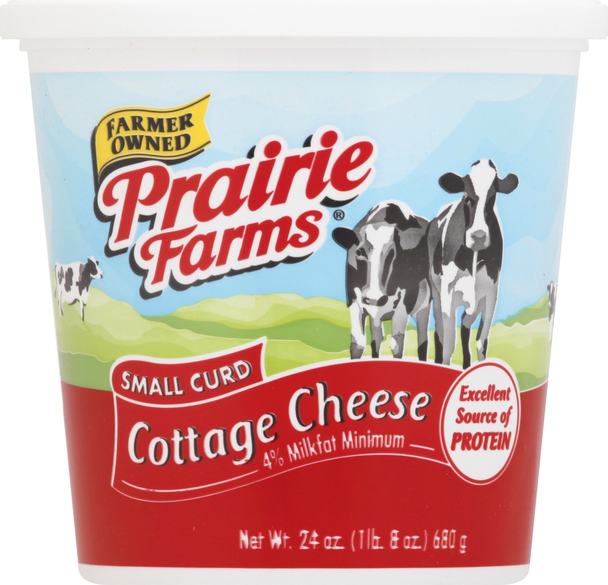 slide 3 of 9, Prairie Farms Small Curd 4% Milkfat Minimum Cottage Cheese 24 oz, 24 oz