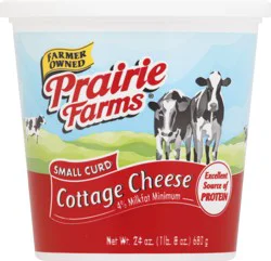 Prairie Farms 4% Small Curd Cottage Cheese, 24 Oz