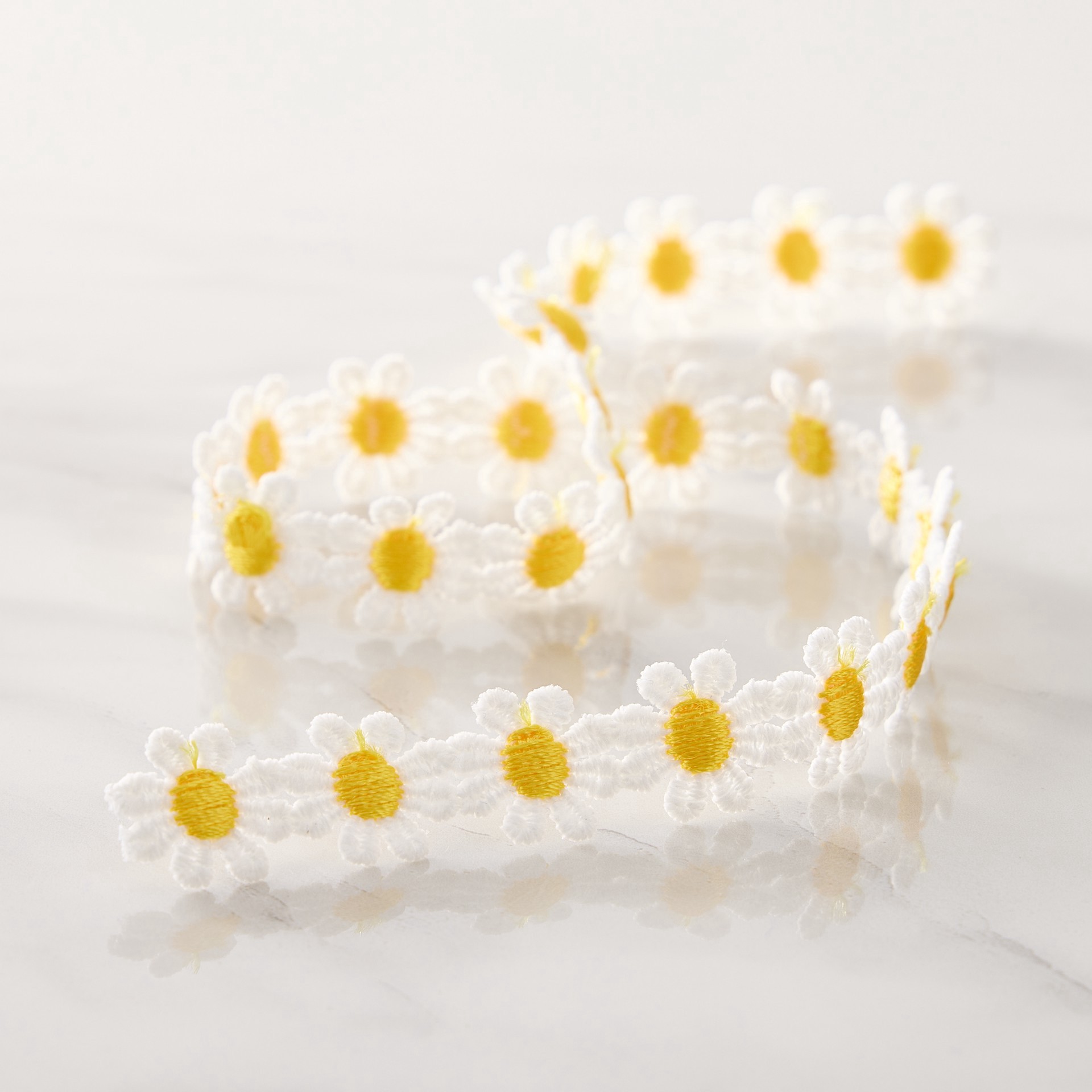slide 2 of 2, 5/8" X 3yd. Yellow Daisy Ribbon By Celebrate It Classic, 5/8 in x 3 yd