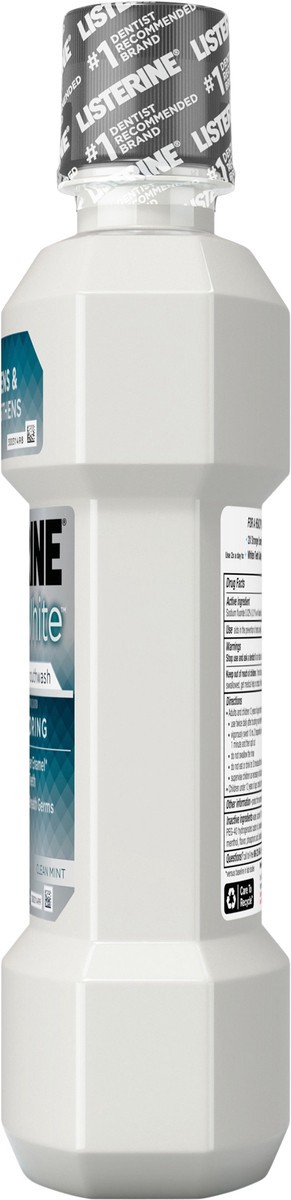 slide 2 of 7, Listerine Healthy White Clean Mint Restoring Fluoride Rinse For Teeth Whitening, 32 fl oz