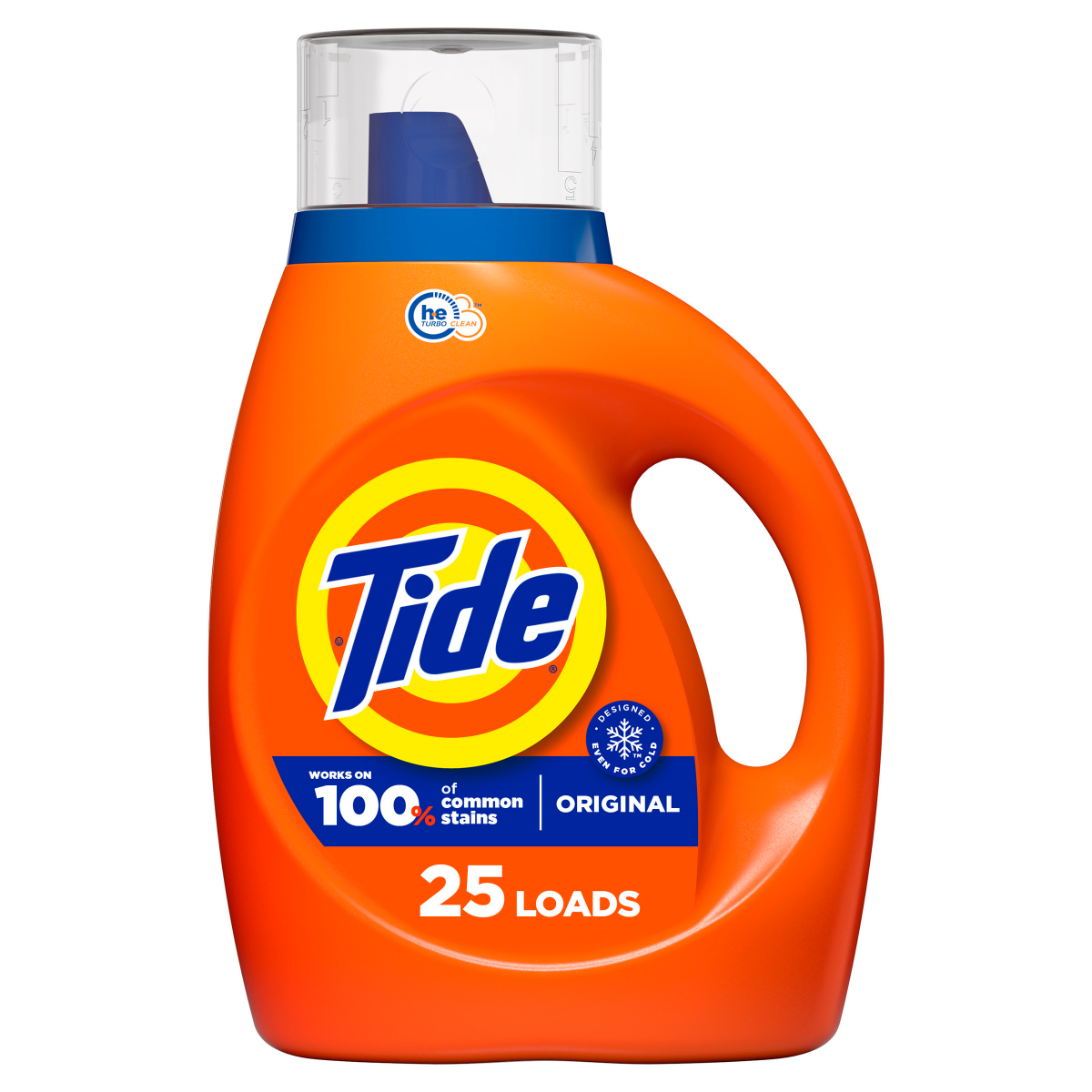 slide 1 of 1, Tide Laundry Detergent Liquid, Original Scent, 25 Loads, 34 FL OZ, Works on 100% of Common Stains, Laundry Soap, Liquid Laundry Detergent, 34 fl oz