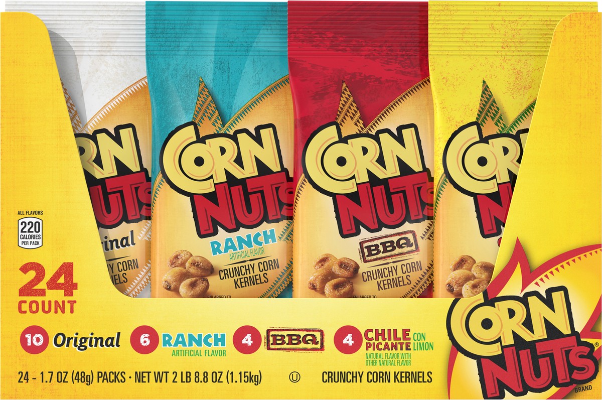 slide 3 of 11, Corn Nuts All Flavors Corn Kernels 24 - 1.7 oz Packs, 24 ct