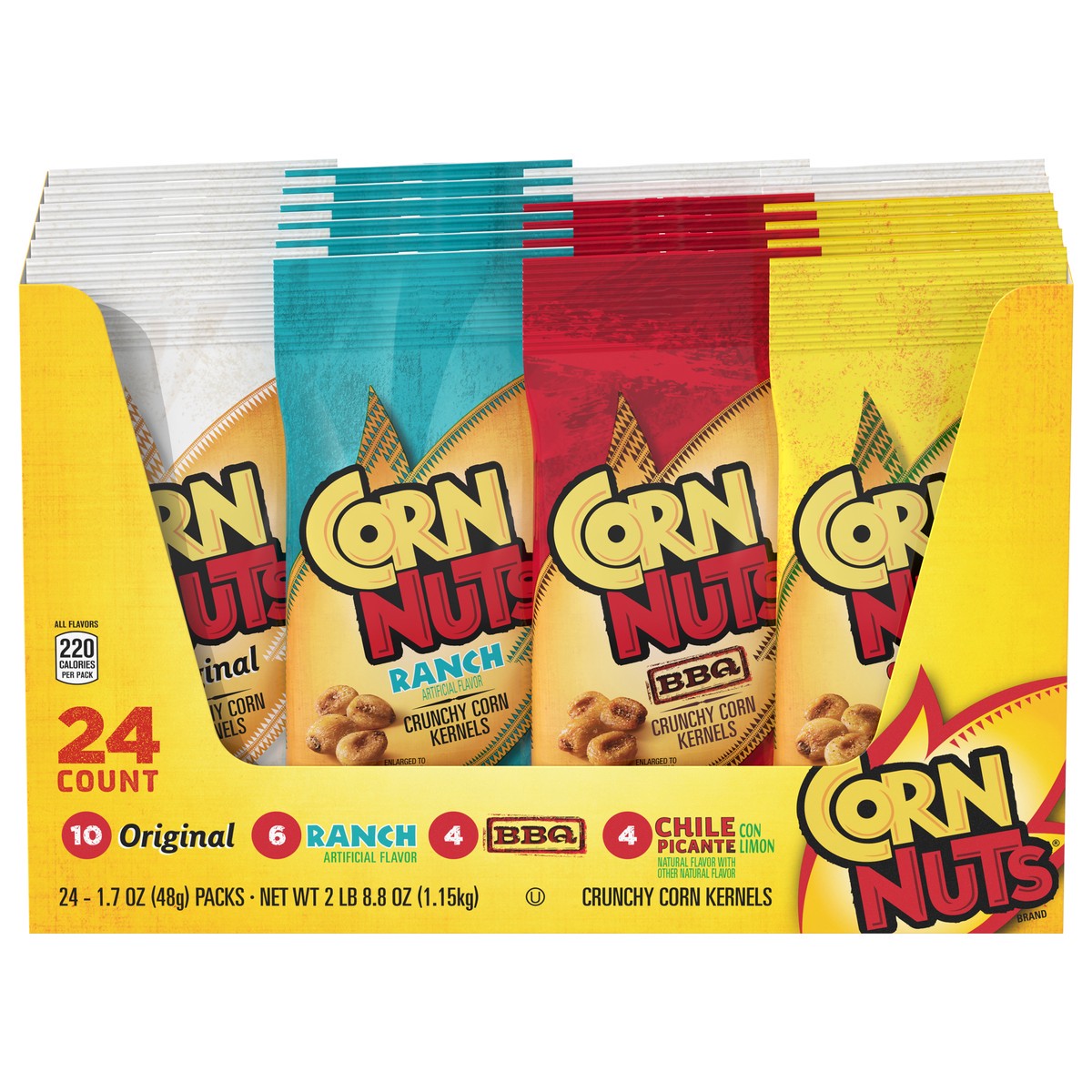 slide 1 of 11, Corn Nuts All Flavors Corn Kernels 24 - 1.7 oz Packs, 24 ct