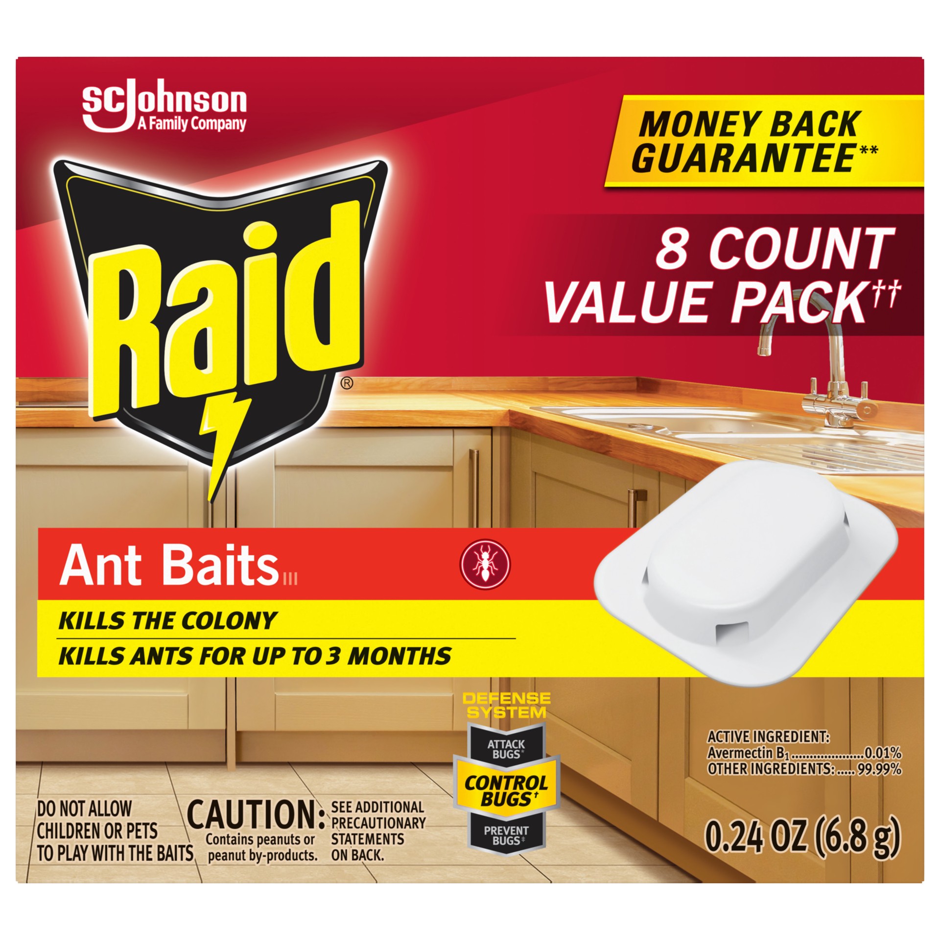 slide 1 of 7, Raid Ant Baits Red Box Value Pack KD, 8 ct, Secondary Placement, 8 ct