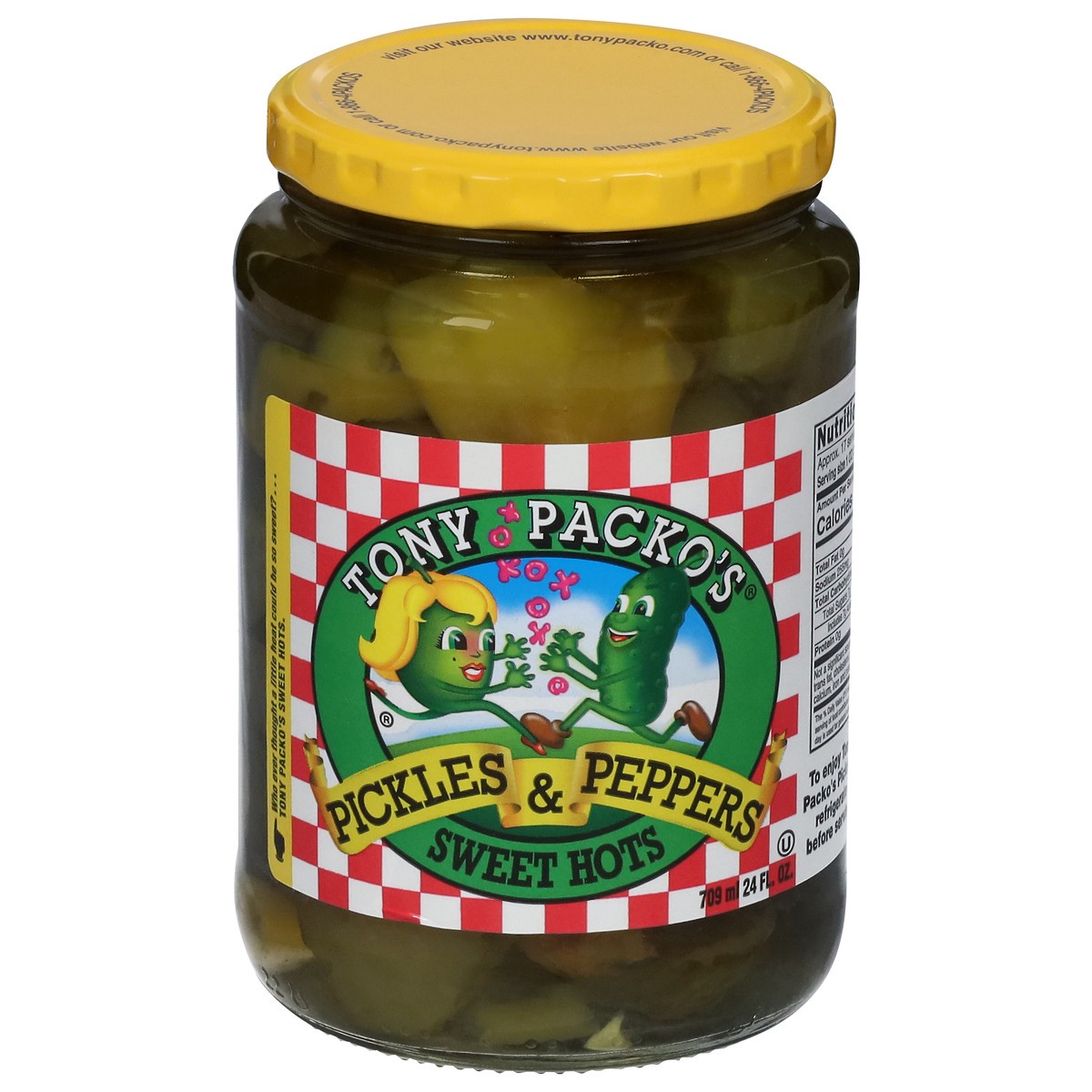 slide 12 of 13, Tony Packo's Sweet Hots Pickles & Peppers 709 ml, 24 fl oz