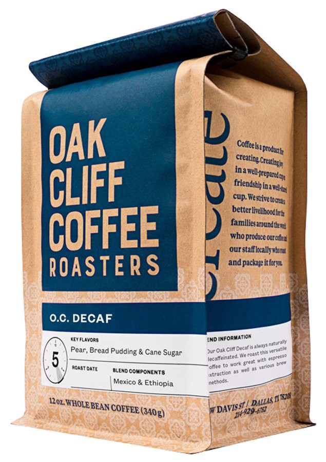 slide 1 of 1, Oak Cliff Coffee Decaf - 12 oz, 12 oz