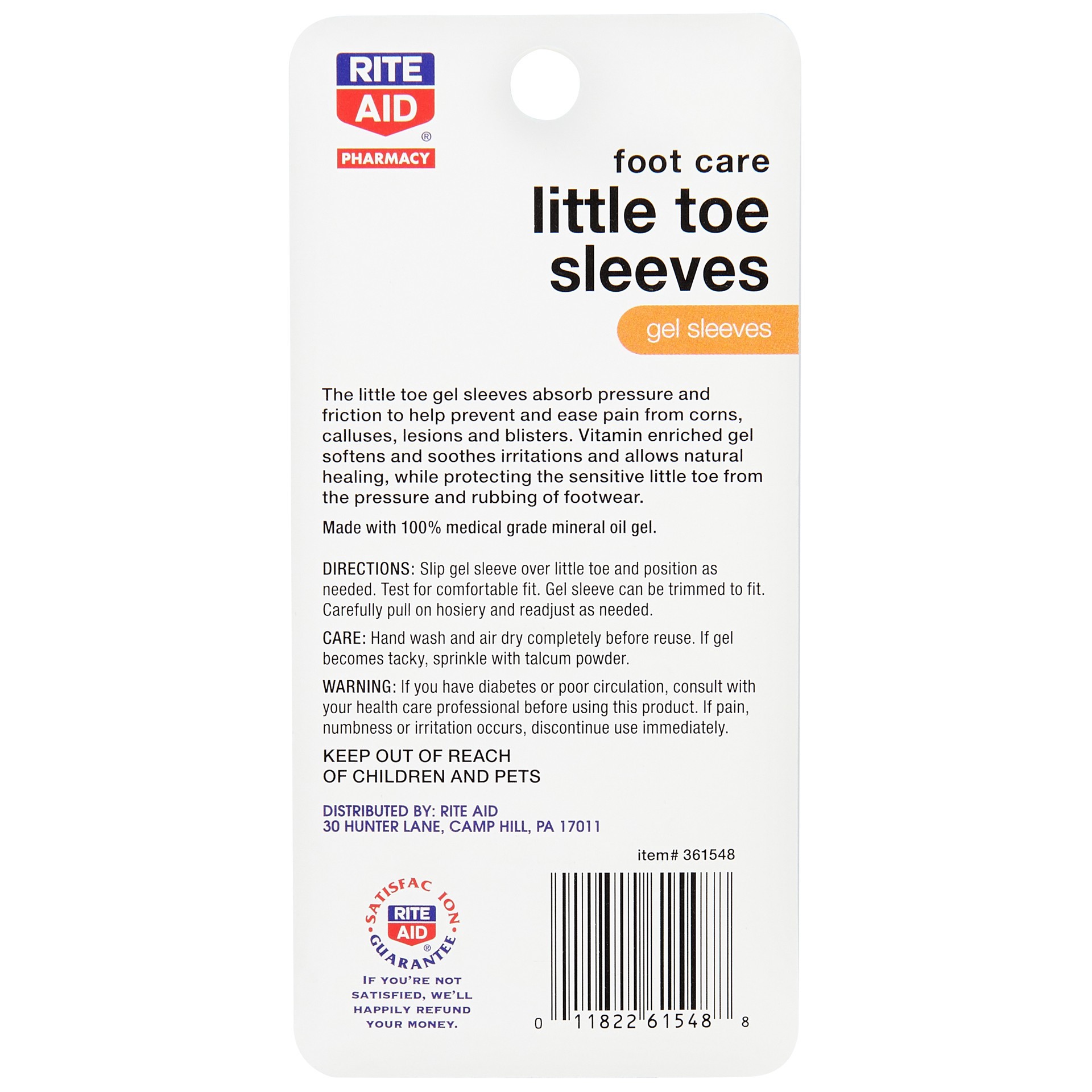 slide 2 of 2, Rite Aid Ra Little Toe Sleeves, 2 ct