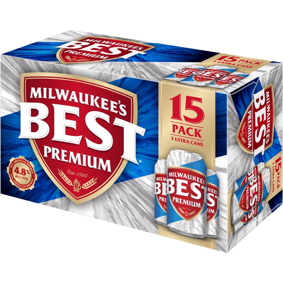 slide 3 of 6, Miller Brewing Co. Milwaukee's Best Lager, 15 ct; 12 fl oz