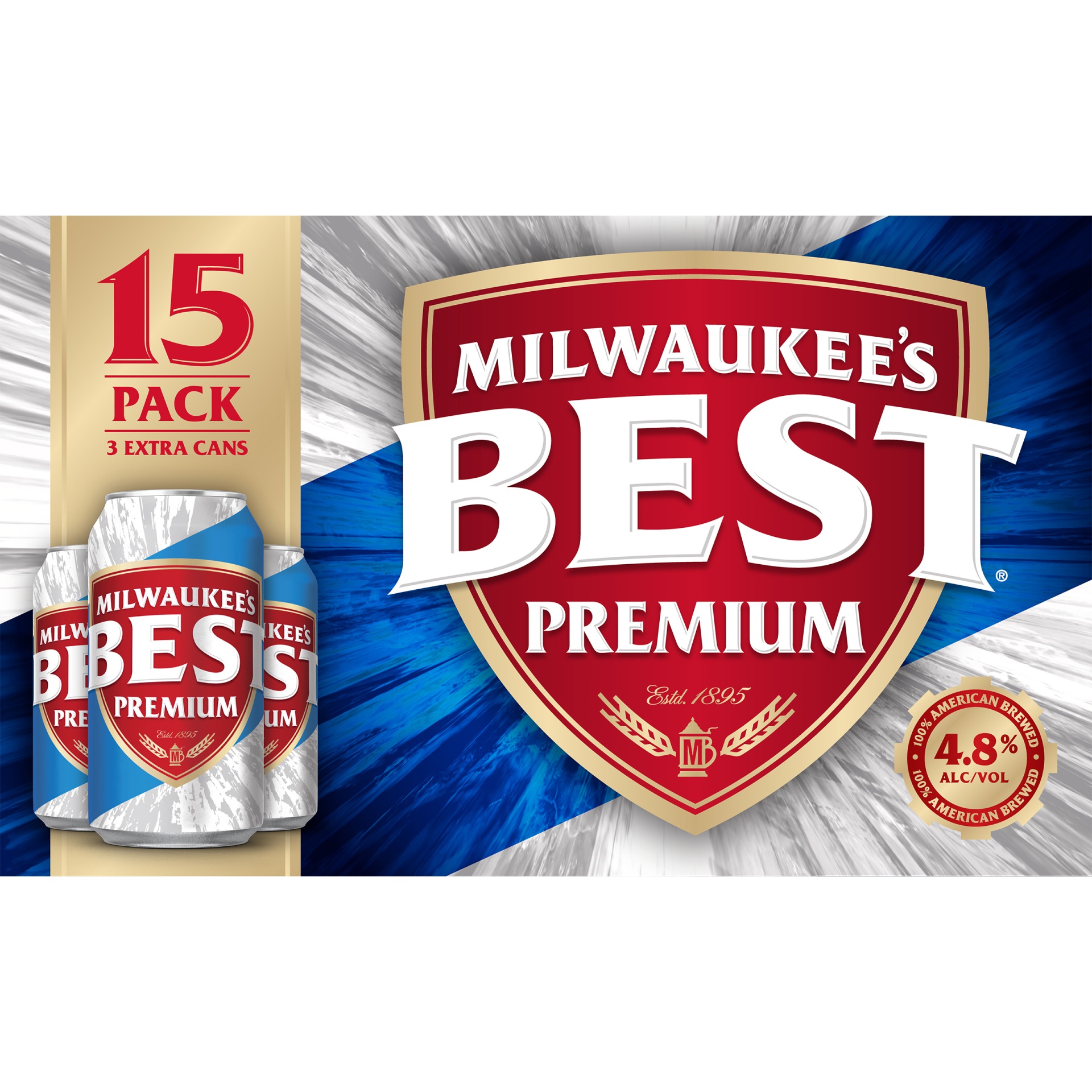 slide 6 of 6, Miller Brewing Co. Milwaukee's Best Lager, 15 ct; 12 fl oz