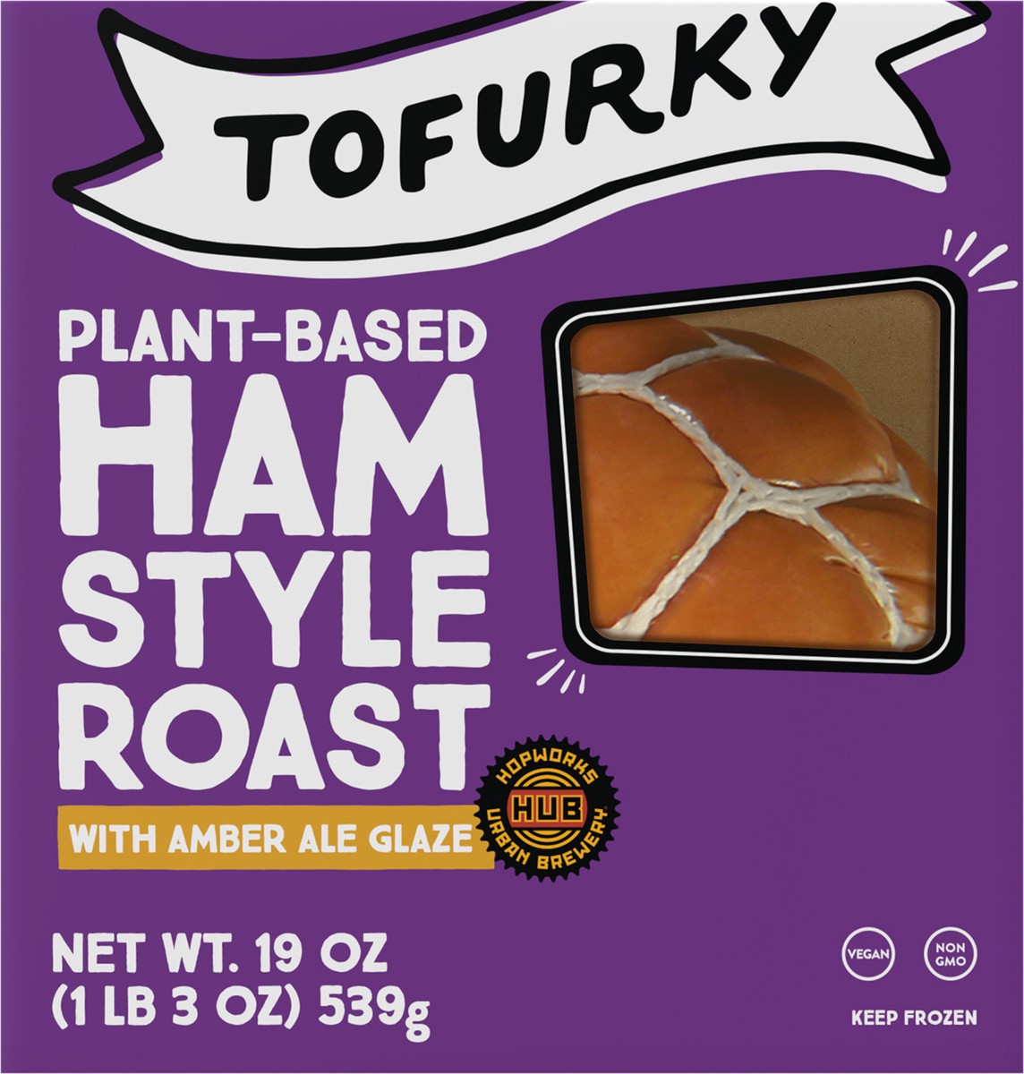 slide 4 of 4, Tofurky Plant - Based Ham Style Roast with Amber Ale Glaze (Frozen), 1 ct