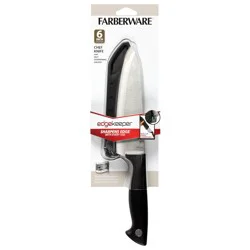 Farberware EK Self-Sharpening 6 Inch Chef Knife with Black Grip