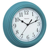 slide 11 of 13, Westclox Wall Clock 9 Inch Teal, 1 ct