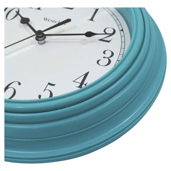 slide 6 of 13, Westclox Wall Clock 9 Inch Teal, 1 ct