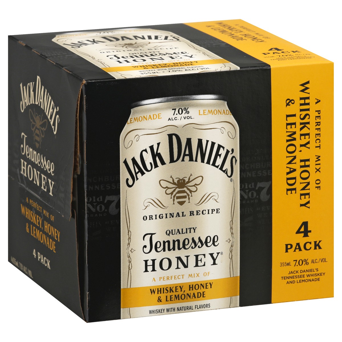 slide 6 of 9, Jack Daniel's 4 Pack Tennesse Honey Whiskey 4 ea, 4 ct; 355 ml