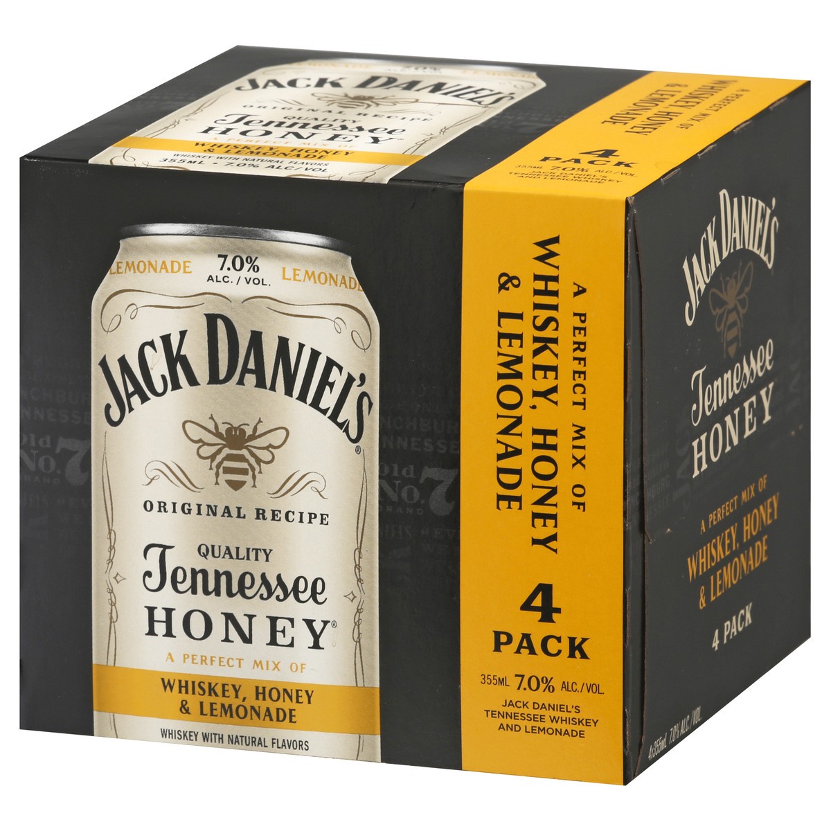 slide 5 of 9, Jack Daniel's 4 Pack Tennesse Honey Whiskey 4 ea, 4 ct; 355 ml