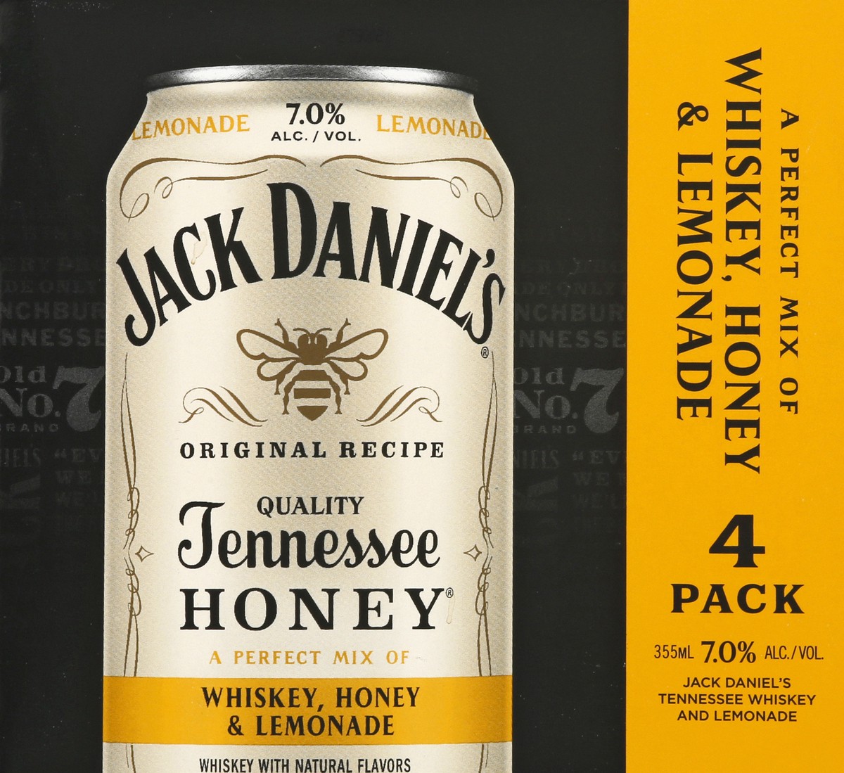 slide 1 of 9, Jack Daniel's 4 Pack Tennesse Honey Whiskey 4 ea, 12 oz