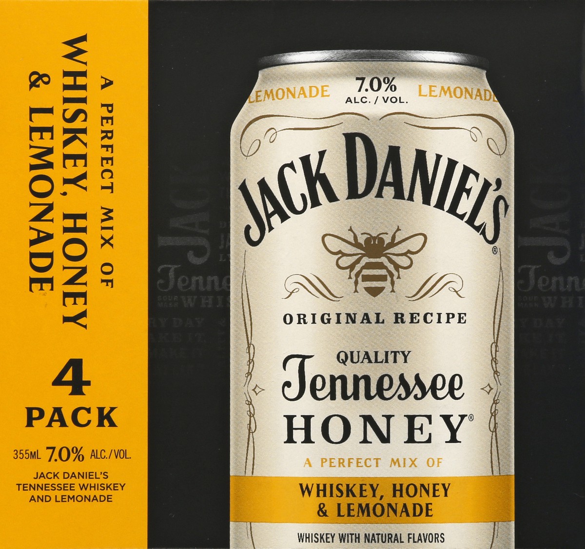 slide 8 of 9, Jack Daniel's 4 Pack Tennesse Honey Whiskey 4 ea, 4 ct; 355 ml