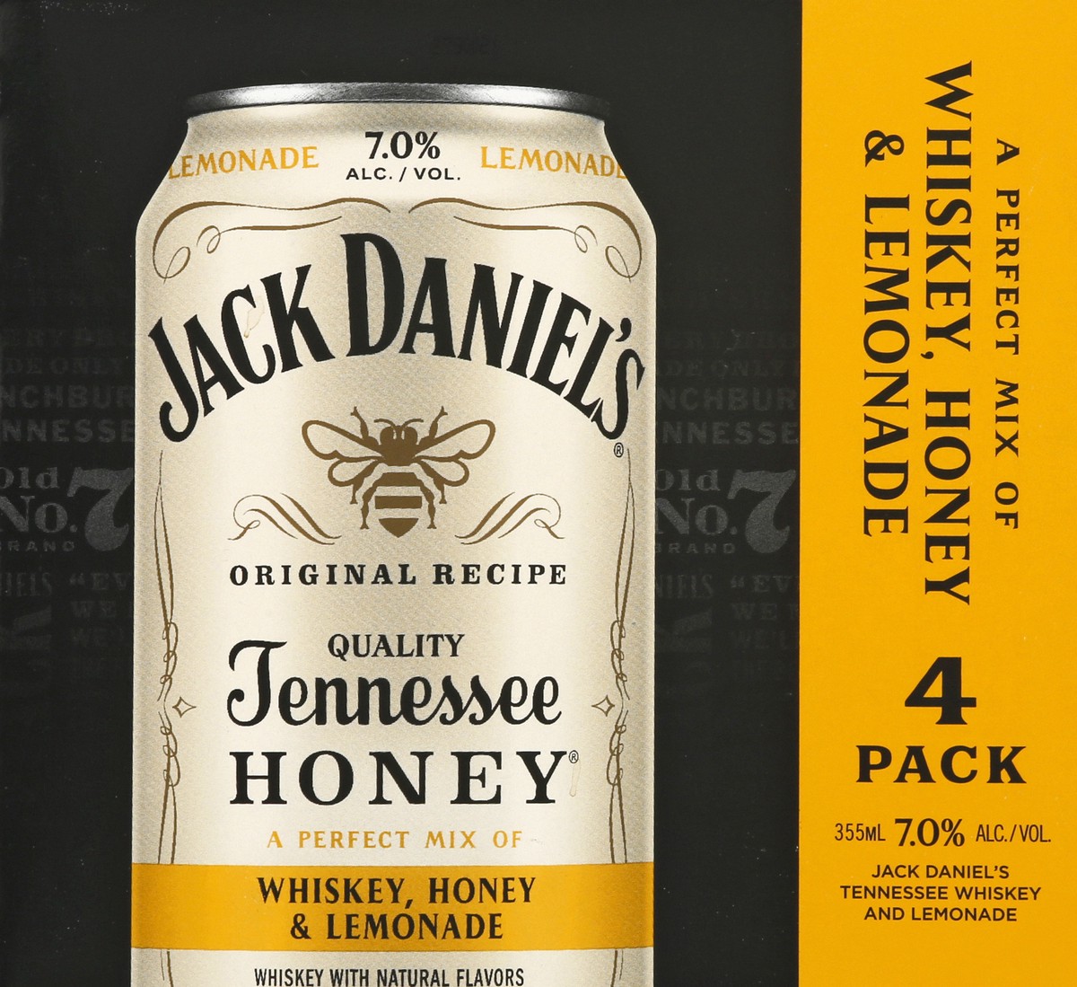 slide 9 of 9, Jack Daniel's 4 Pack Tennesse Honey Whiskey 4 ea, 4 ct; 355 ml