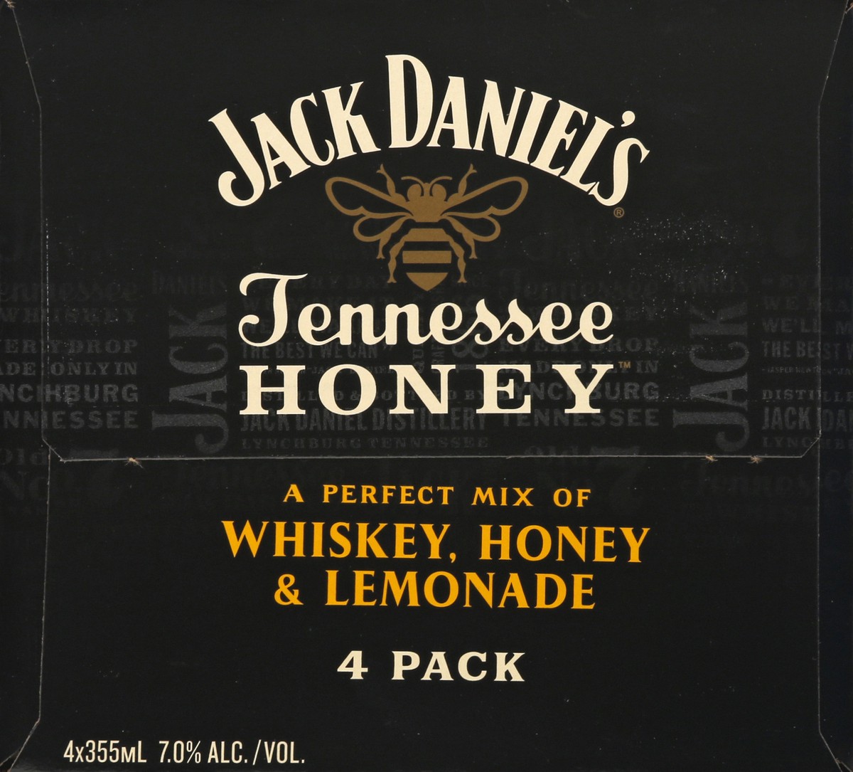 slide 3 of 9, Jack Daniel's 4 Pack Tennesse Honey Whiskey 4 ea, 4 ct; 355 ml