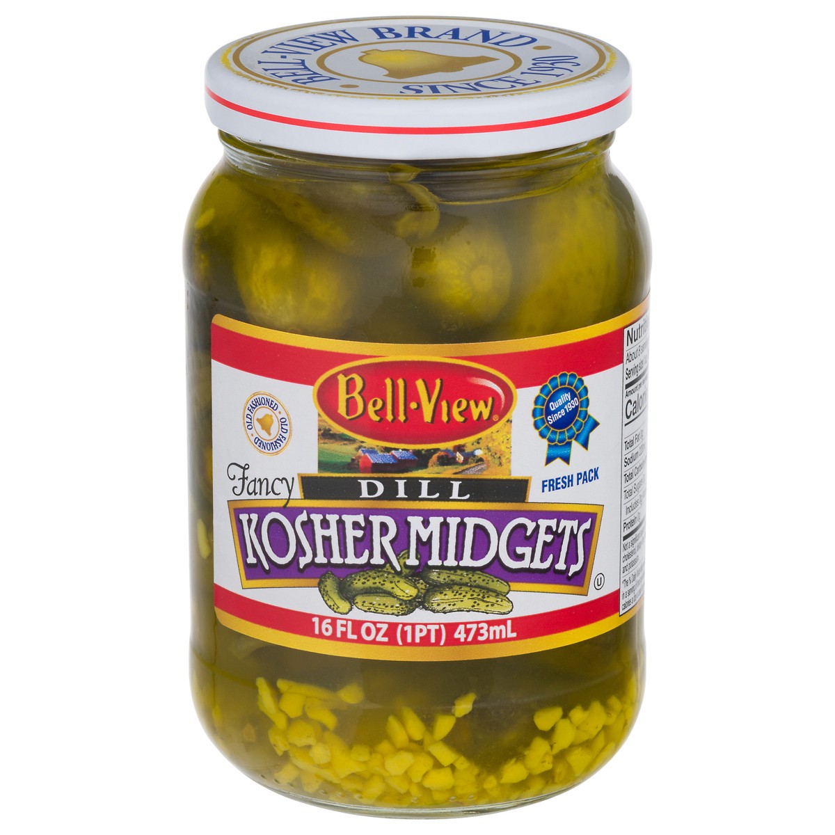 slide 1 of 12, Bell-View Kosher Midgets Fancy Dill Pickles 16 oz, 16 oz