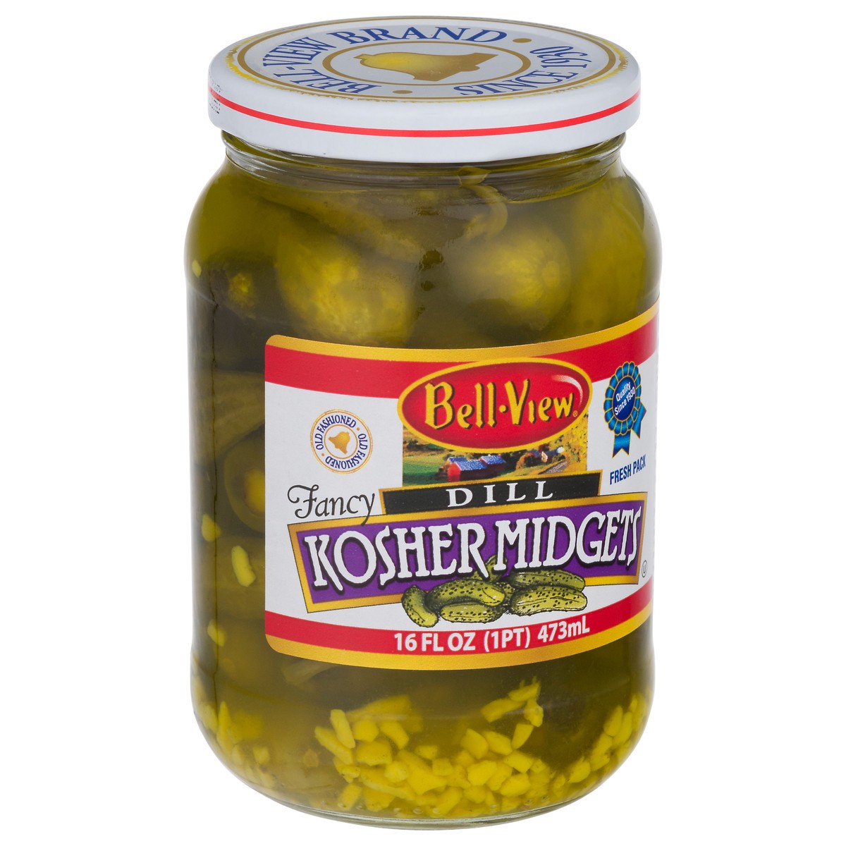 slide 6 of 12, Bell-View Kosher Midgets Fancy Dill Pickles 16 oz, 16 oz