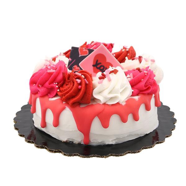 slide 1 of 1, Hy-Vee Small Round White Cake With White Icing, 10 oz