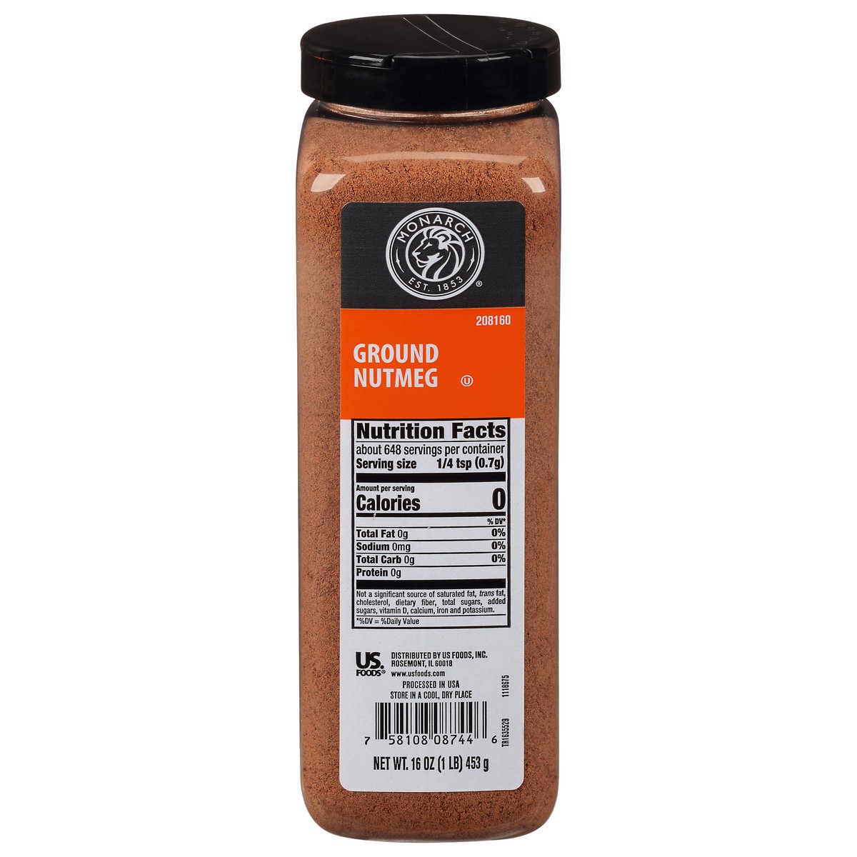 slide 1 of 9, Monarch Ground Nutmeg, 16 oz