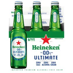Heineken 0.0 Ultimate Non-Alcoholic Beer, 6 Pack, 11.2 fl oz Bottles