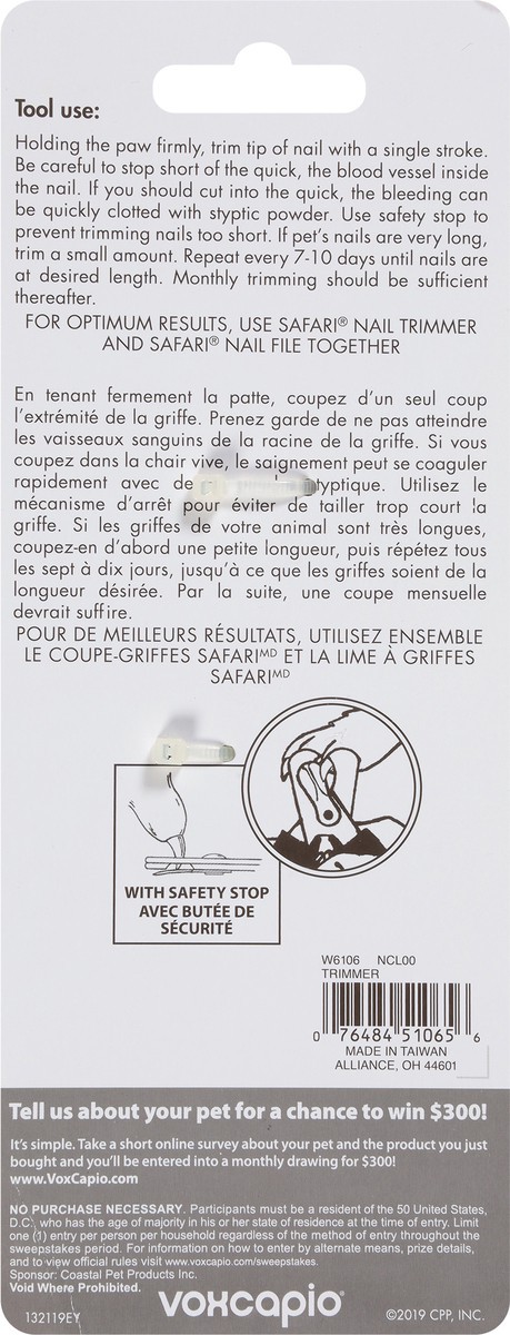 slide 9 of 12, Safari by Coastal Professional Dog Nail Trimmer, No Color, Standard (5" L x 1.5" W), 1 ct