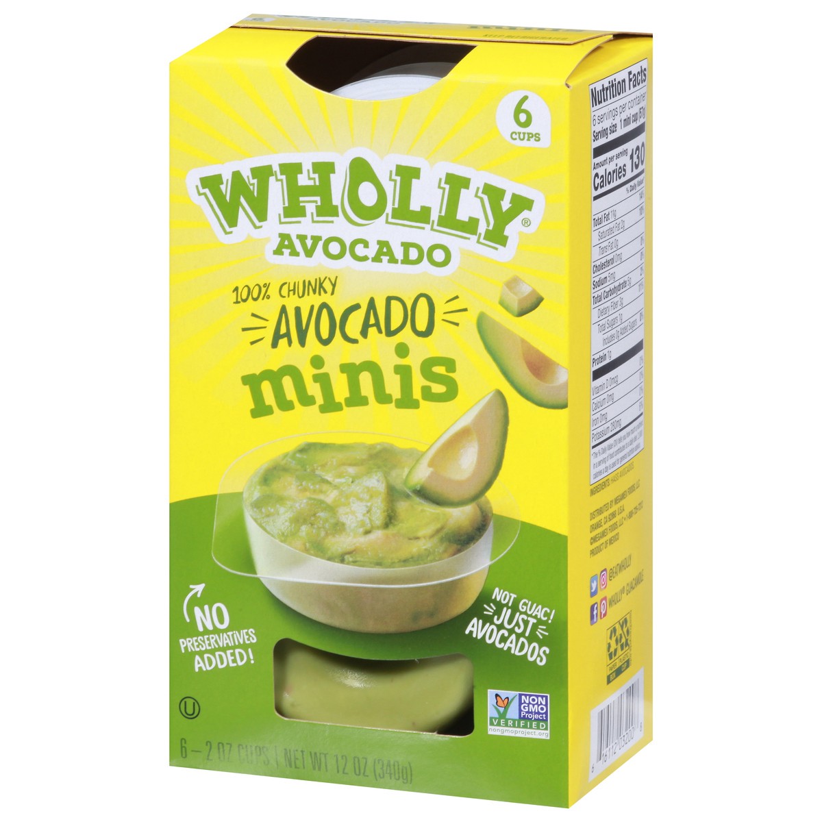 slide 5 of 9, Wholly Avocado Smashed Avocado Minis 6 - 2 oz Cups, 6 ct