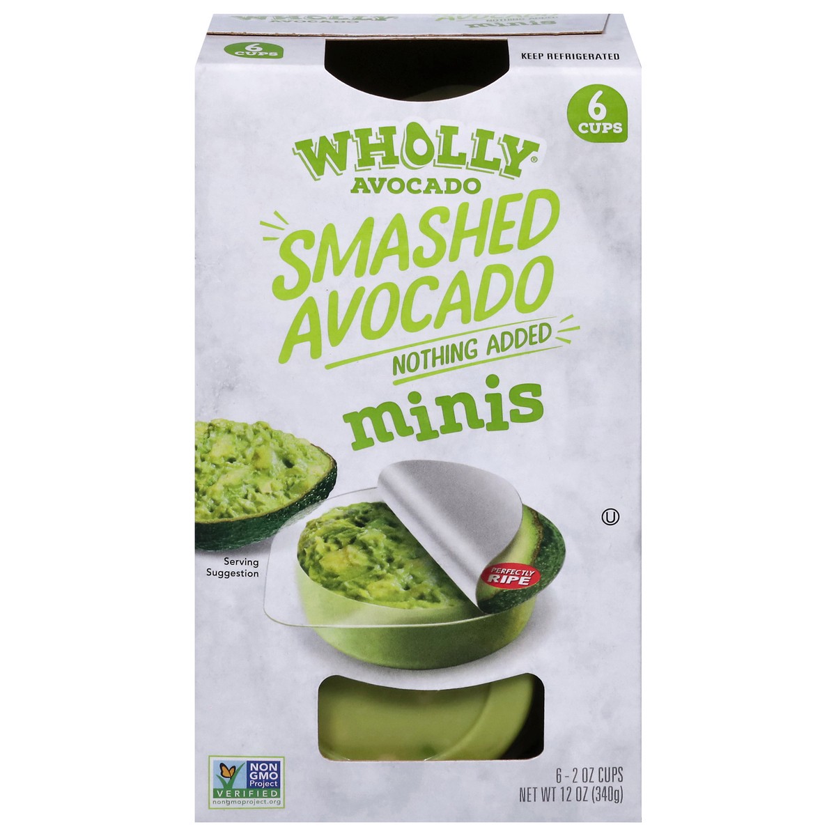 slide 1 of 9, Wholly Avocado Smashed Avocado Minis 6 - 2 oz Cups, 6 ct