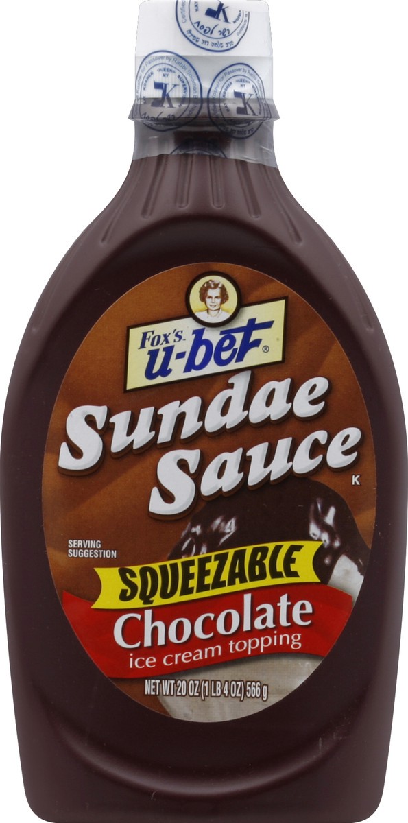 slide 2 of 2, Fox's U-Bet Sundae Syrup Chocolate - 20 Oz, 20 oz