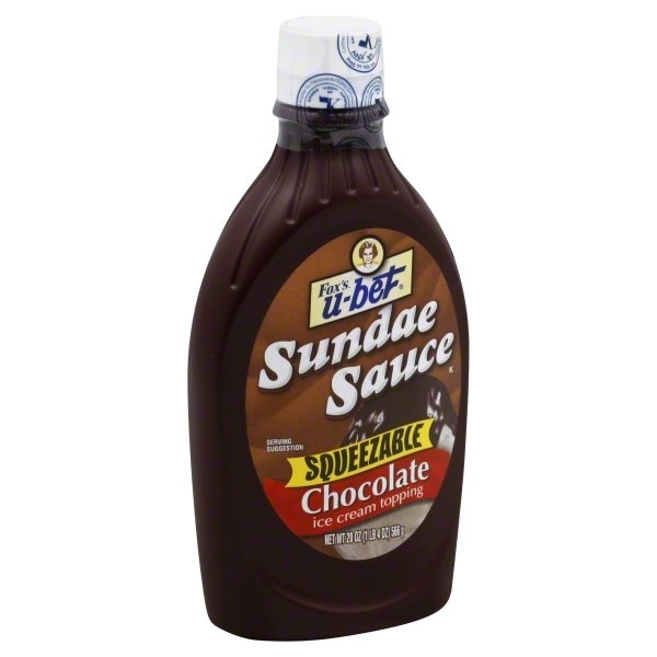 slide 1 of 1, Fox's U-Bet Chocolate Sundae Syrup, 20 oz